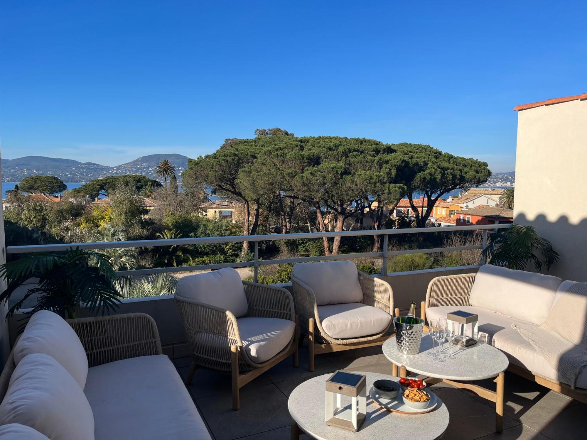 Terrasse Vue Mer - Appartement 6 Pers, 3 Chambres Et Parking A St Tropez Saint-Tropez Exterior foto